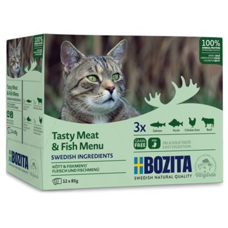 Bozita Chunks in Jelly Pouches 12 x 85g