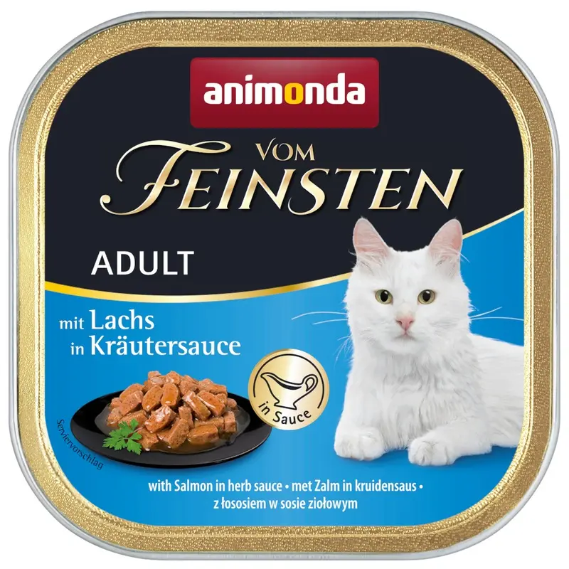 Animonda Vom Feinsten Adult No Grain In Sauce 6 X 100G - Salmon In A Herb Sauce