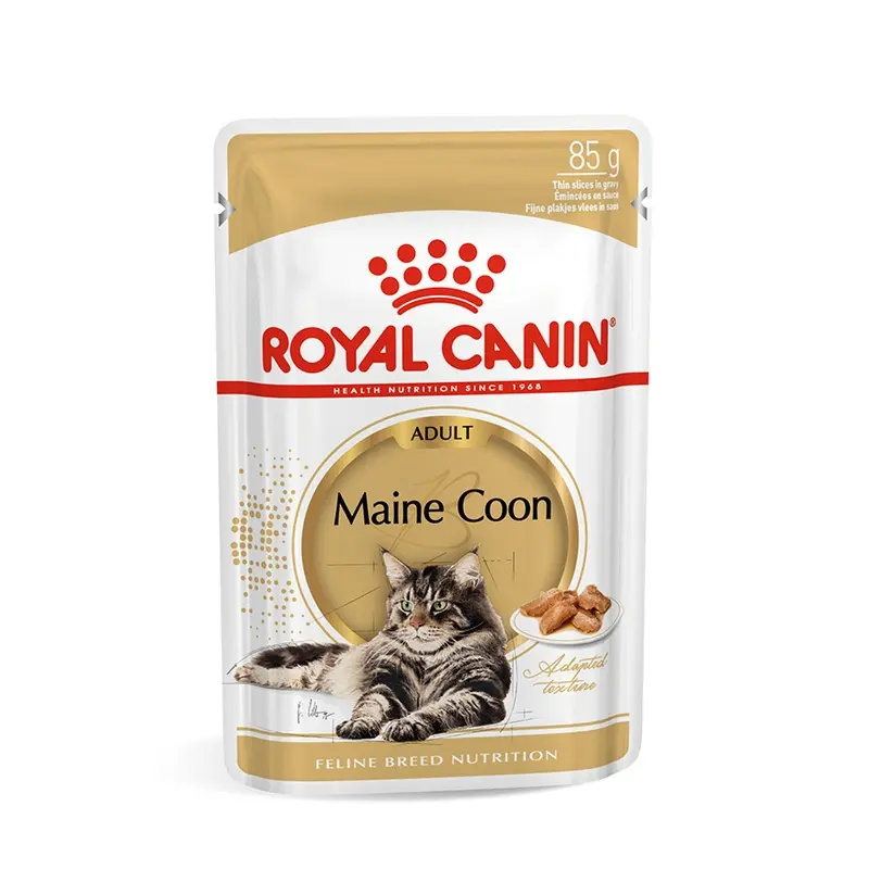 Royal Canin Feline Maine Coon Wet Adult Cat Food Chunks In Gravy 12 X 85G