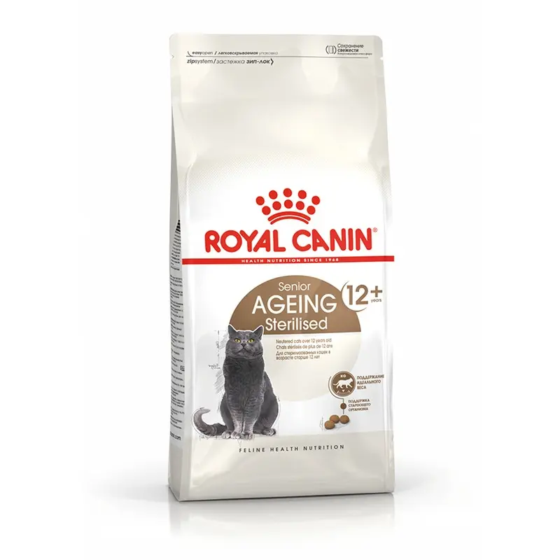 Royal Canin Feline Sterilised Ageing 12+ Dry Mature Cat Food 4Kg