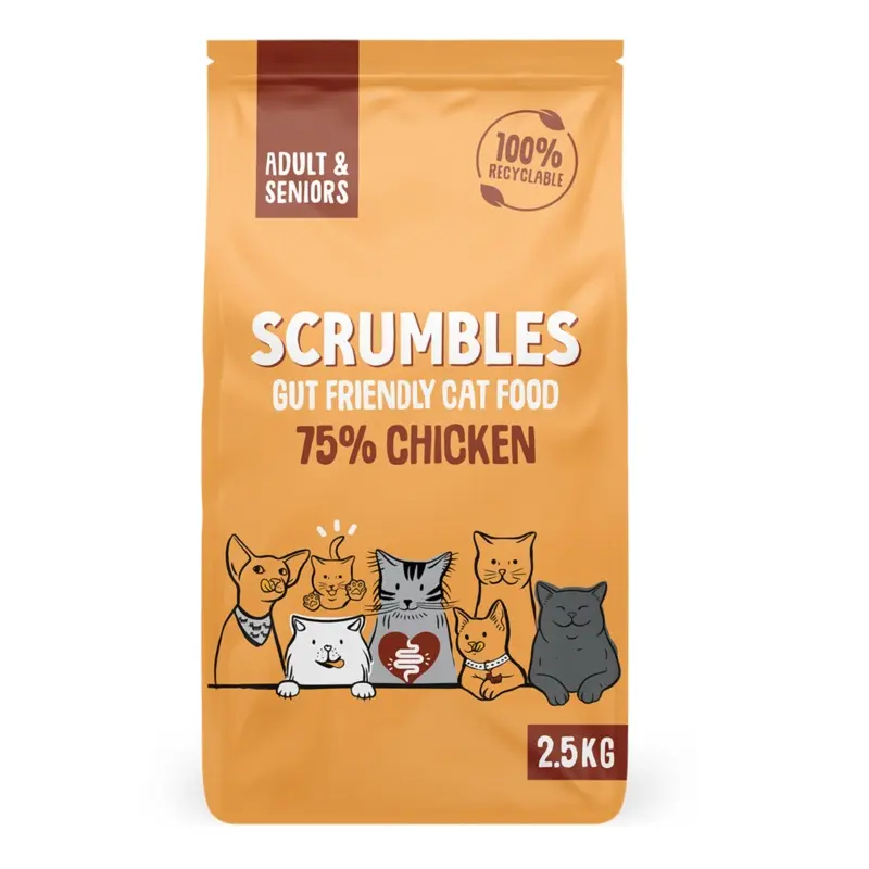 Scrumbles Complete Dry Adult And Senior Cat Food Chicken 2.5Kg