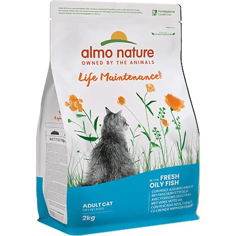 Almo Nature Life Maintenance Dry Cat Food With Fresh Oily Fish - 2Kg