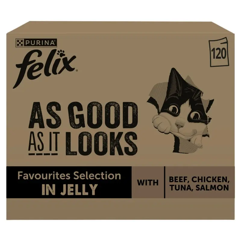 Felix As Good As It Looks Favourites Selection In Jelly Wet Cat Food 120X85g Size 2