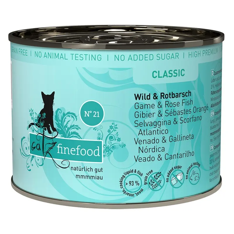 Catz Finefood Can 6 X 200G - Game & Ocean Perch