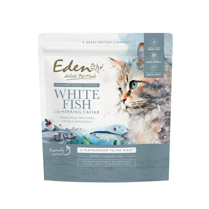 Eden Pet Foods Eden Feline Feast Fish And Herring Caviar Cat Food - White 1.5Kg