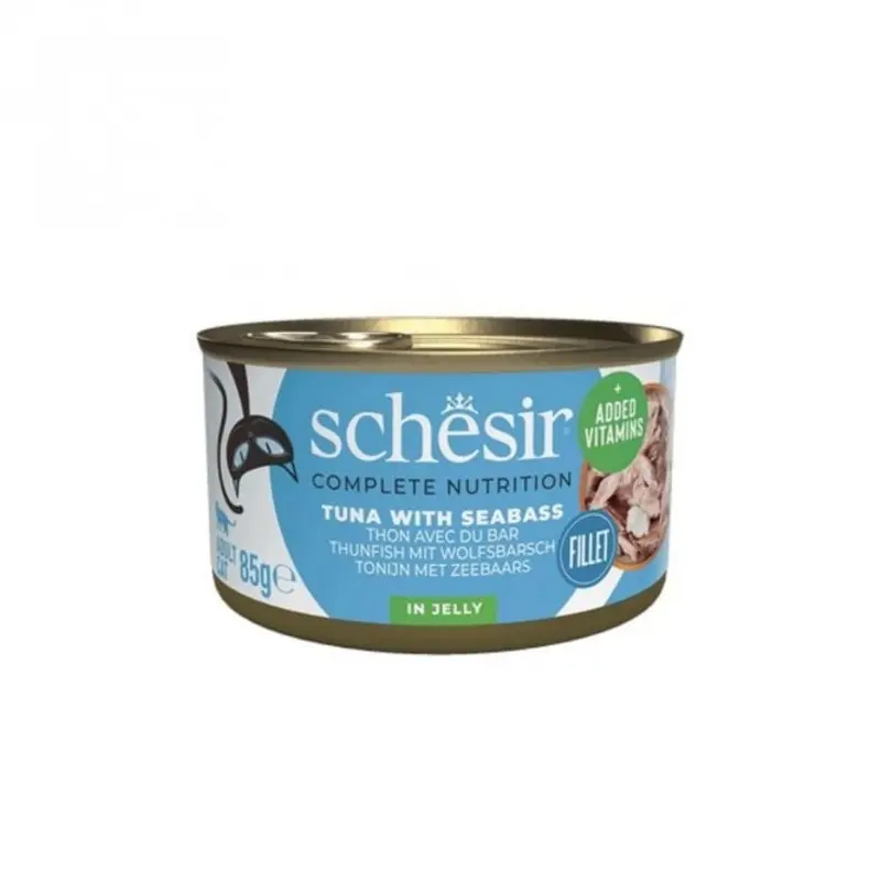 Schesir Light Complete Nutrition Tuna With Seabass In Jelly Cat Can | : 12X85g Size 2