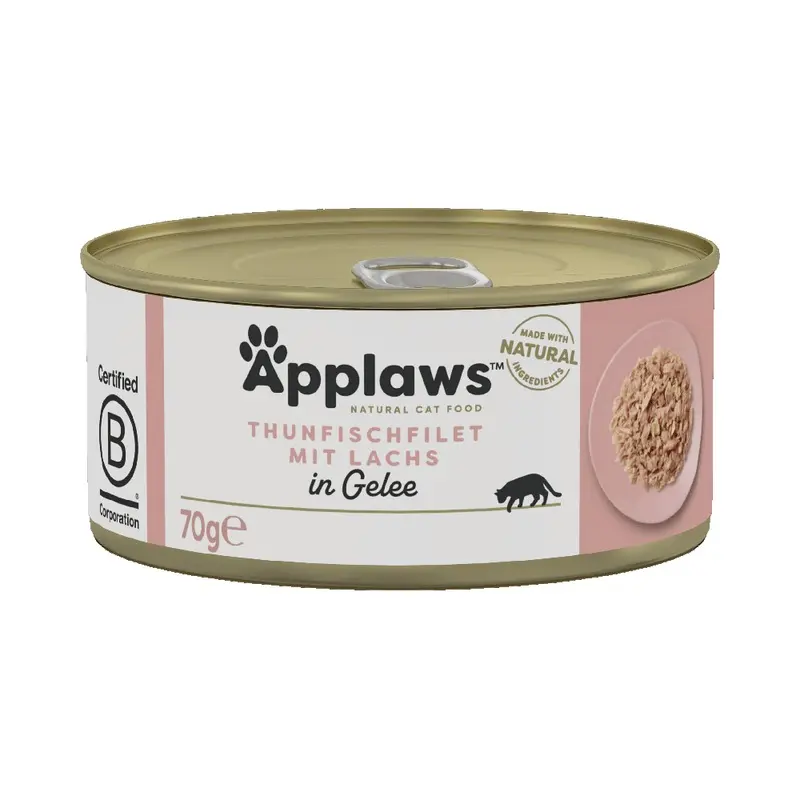 Applaws Adult Cat Cans In Jelly 70G - Tuna Fillet With Salmon (6 X 70G)