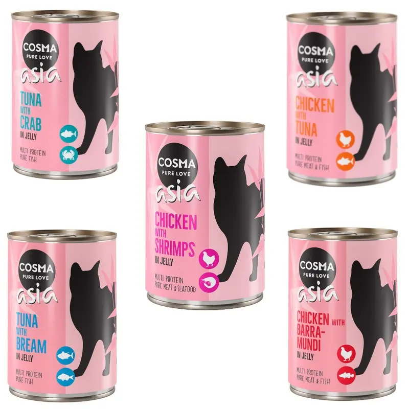 Cosma Asia In Jelly 6 X 400G - Mix 2 (5 Varieties)