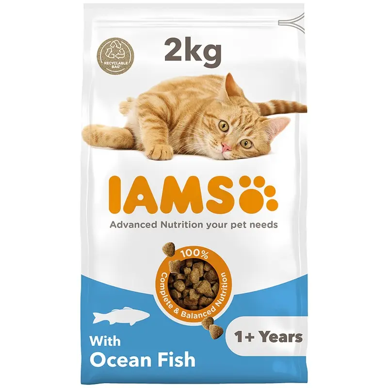 Iams Dry Adult Cat Food Ocean Fish 2Kg