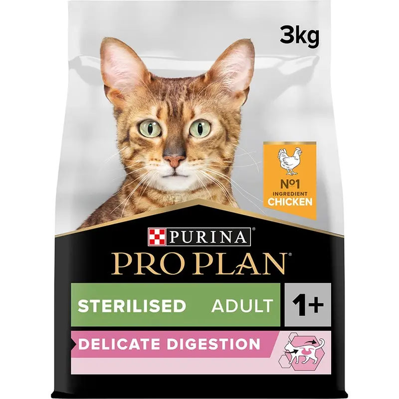 Pro Plan Sterilised Delicate Digestion Adult Dry Cat Food Chicken 3Kg