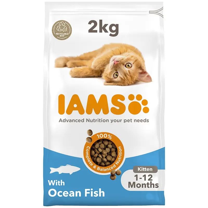 Iams For Vitality Advanced Nutrition Dry Kitten Food With Ocean Fish 2Kg