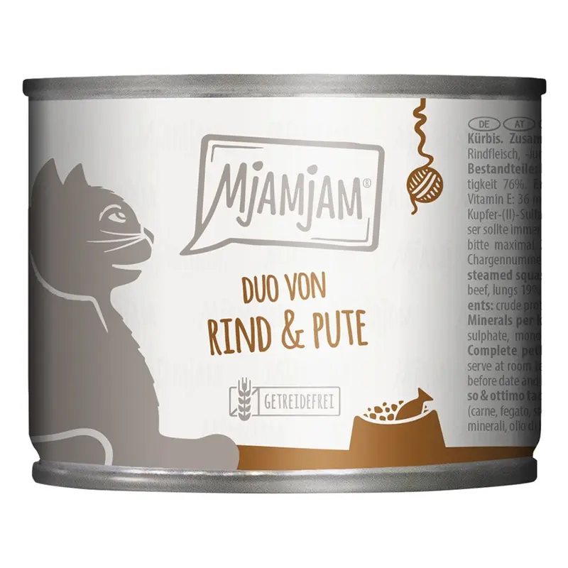 Mjamjam Duo 6 X 200G - Beef & Turkey