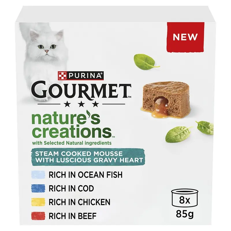 Gourmet Natures Creations Wet Adult Cat Food Mixed Selection 8 Tins 8 X 85G