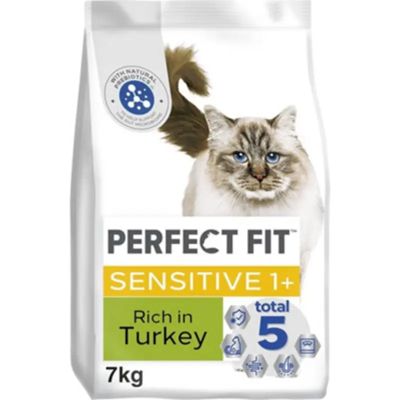 Perfect Fit Cat Dry Sensitive 1+ Turkey 7Kg