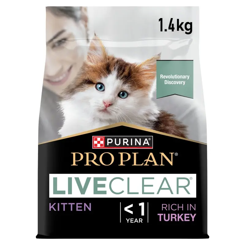 Pro Plan Liveclear Allergen Reducing Dry Kitten Food Turkey 1.4Kg