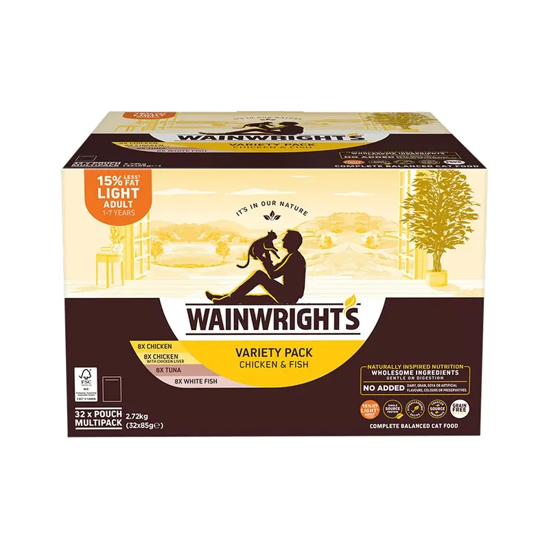 Wainwrights Grain Free Wet Adult Light Cat Food Chicken & Fish 32 X 85G