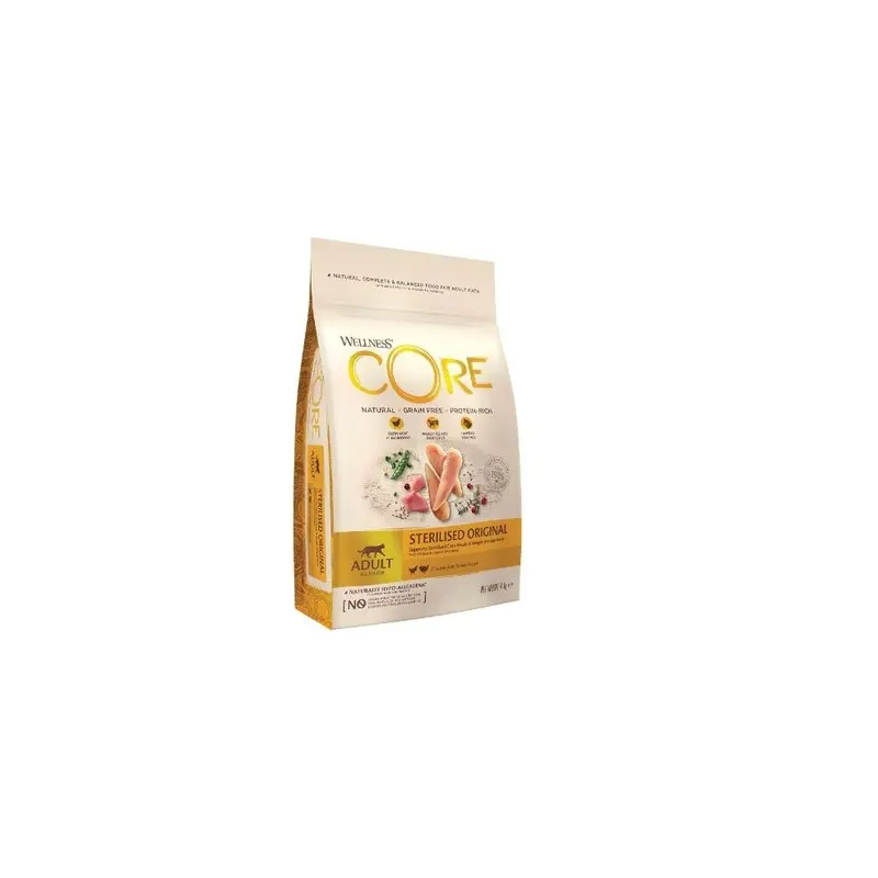 Wellness Core Grain Sterilised Original, Dry Cat Food, Cat Food Dry 4 Kg 4Kg