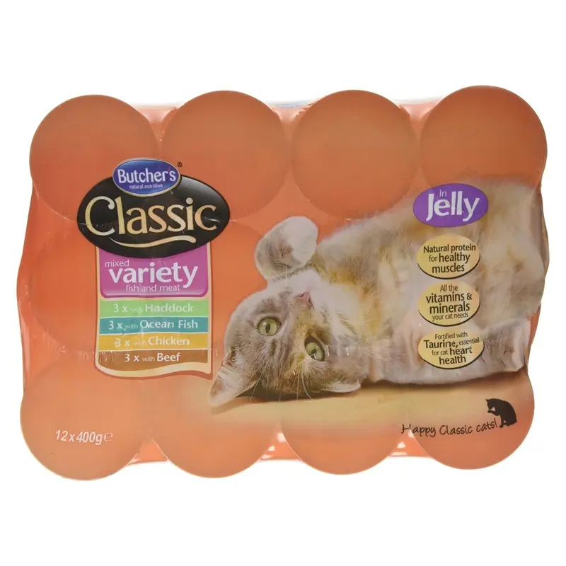 Butchers Classic Mixed Variety Fish and Meat in Jelly, 12 x 400g