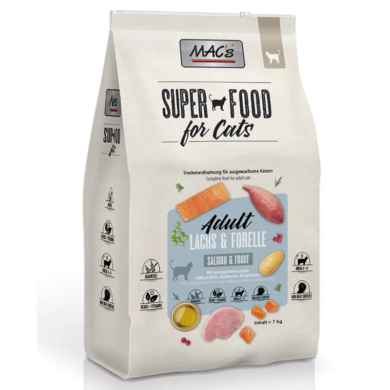 Macs Superfood For Cats Adult Salmon & Trout - 7Kg