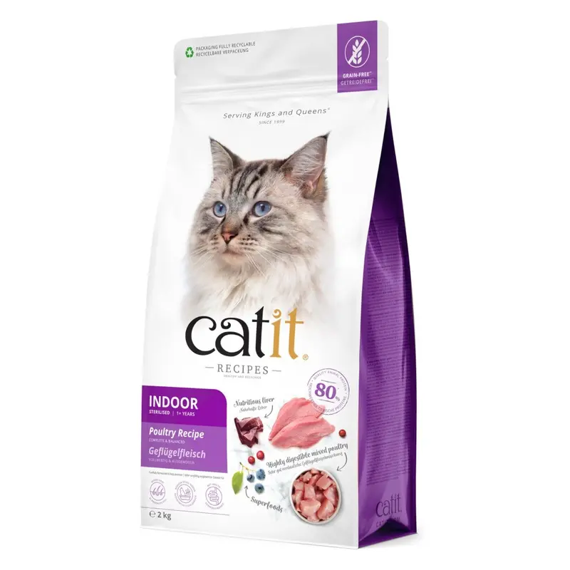 New Catit (4) Recipes Dry Adult Indoor 2Kg Size 4