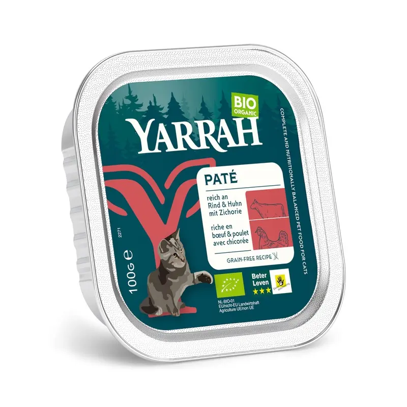 Yarrah Organic Pt 6 X 100G - Organic Beef With Organic Chicory
