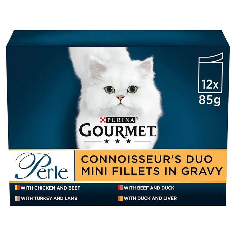 Gourmet Perle Connoisseurs Duo Wet Adult Cat Food 12 X 85G