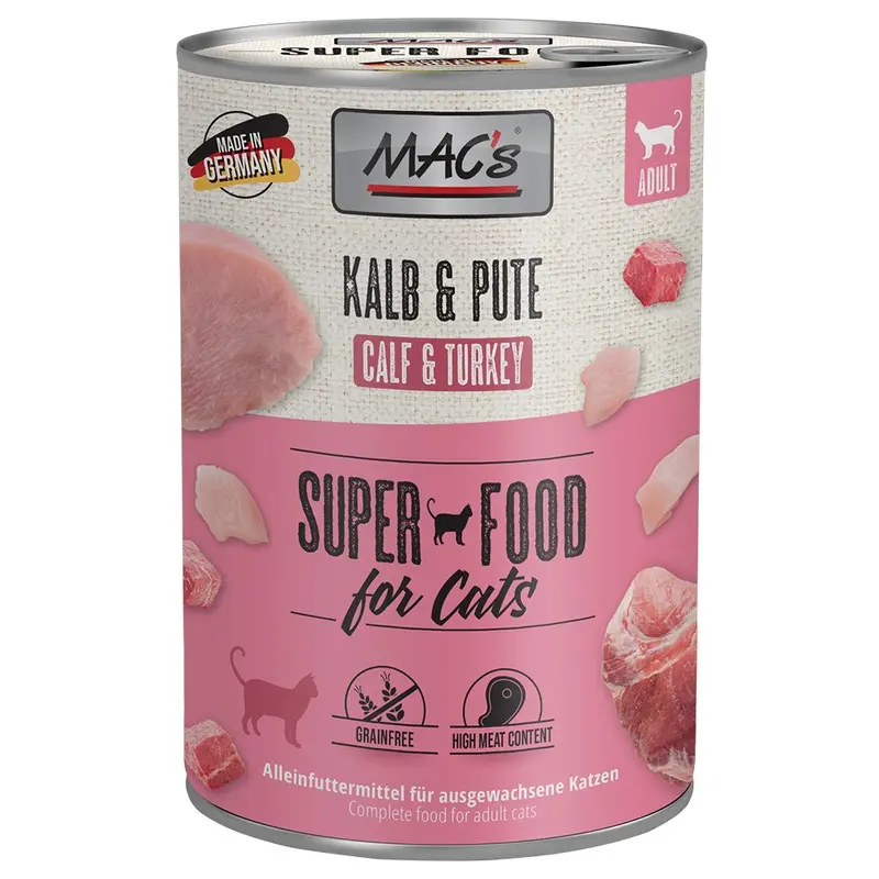 Macs Cat 6 X 400G - Veal & Turkey