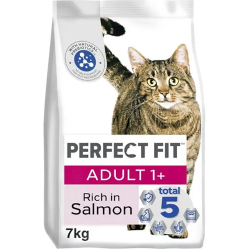 Perfect Fit Salmon Cat Dry Adult 1+ 7Kg