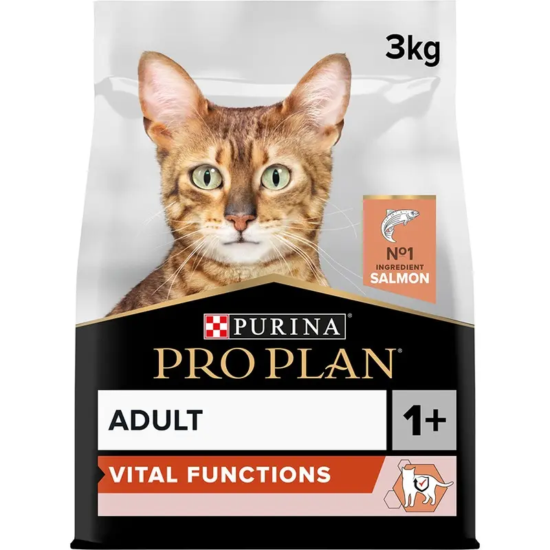 Pro Plan Vital Functions Dry 1+ Adult Cat Food Salmon 3Kg