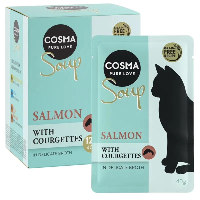 Cosma Soup 12 X 40G - Salmon With Courgettes