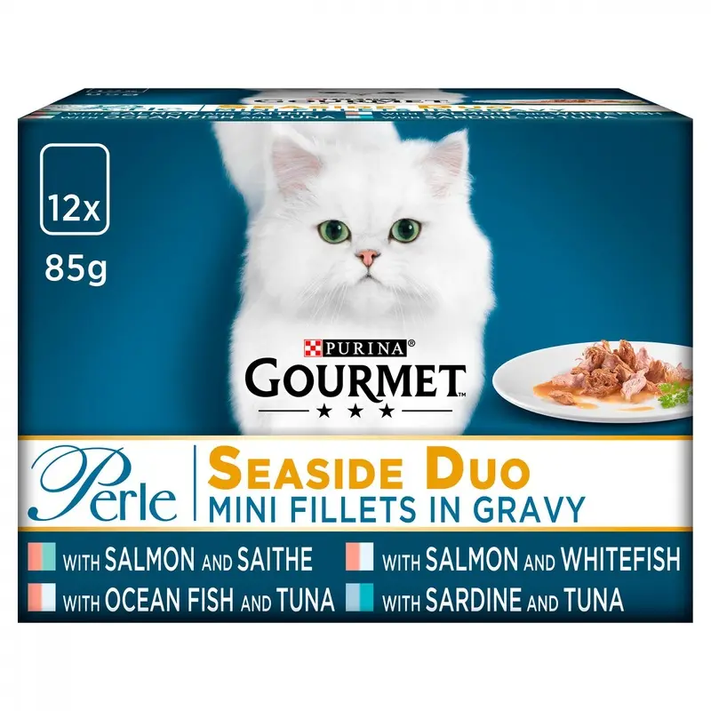 Gourmet Perle Mixed Selection Cat Food - Seaside Duo - X 85G Pouches Size 12