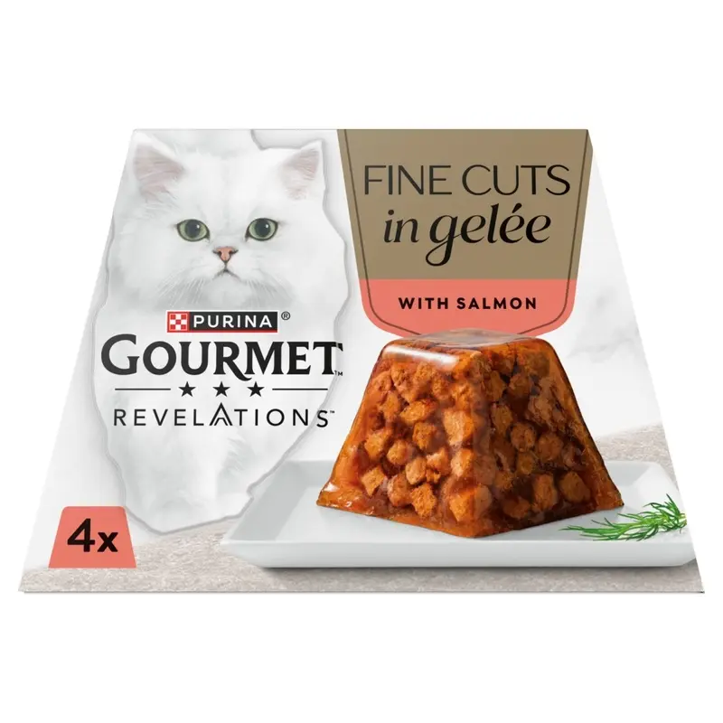 Gourmet Revelations Fine Cuts In Jelly Wet Cat Food - X 57G Salmon Size 4