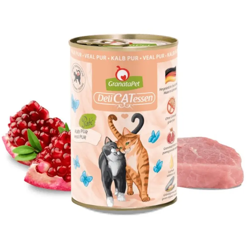 Granatapet Salmon/Green Cat - Wet Food Delicatessen Veal Pur | : Can 200G