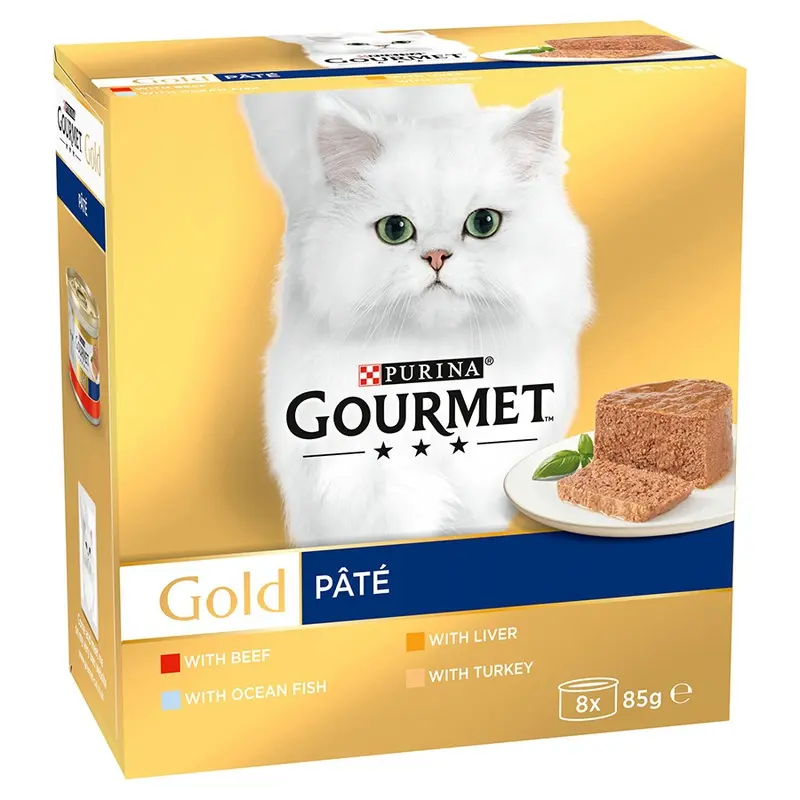 Gourmet Gold Mousse Wet Cat Food Fish Selection 8X85G