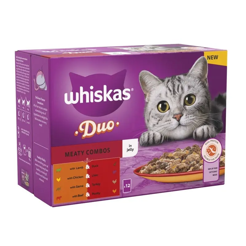 Whiskas Pouch 1+ Duo Meaty Combos In Jelly 12X85g - : 85G Size 1
