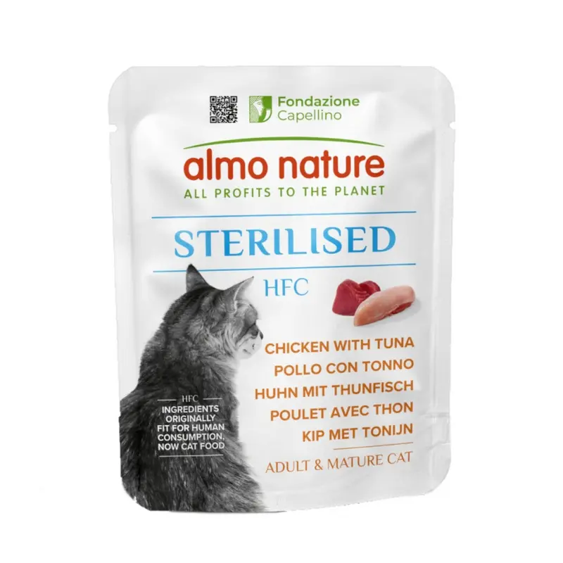 Almo Nature Hfc 6 X 50G Sterilised Wet Cat Food - 5 + 1 Free! * - Chicken With Tuna (6 X 50G)