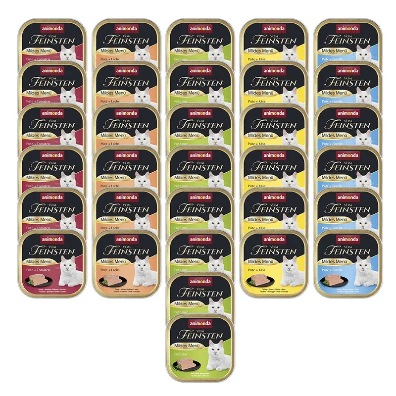 Animonda Vom Feinsten Megapack Adult 32 X 100G - Mild Menu (5 Varieties)