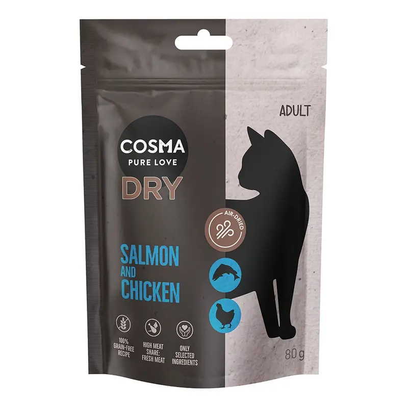 Cosma Salmon & Chicken Dry Food - Trial Pack! - 80G