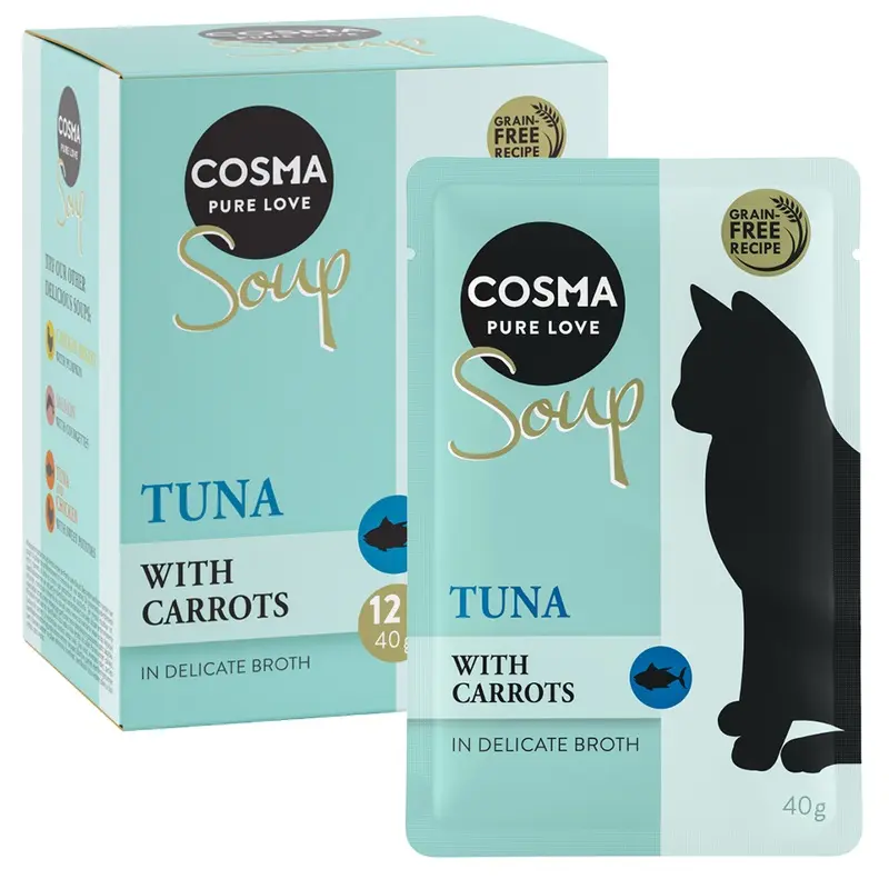 Cosma Soup 12 X 40G - Tuna With Carrots