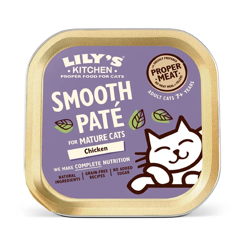 Lilys Kitchen Chicken Pate Wet Mature Cat Food 85G