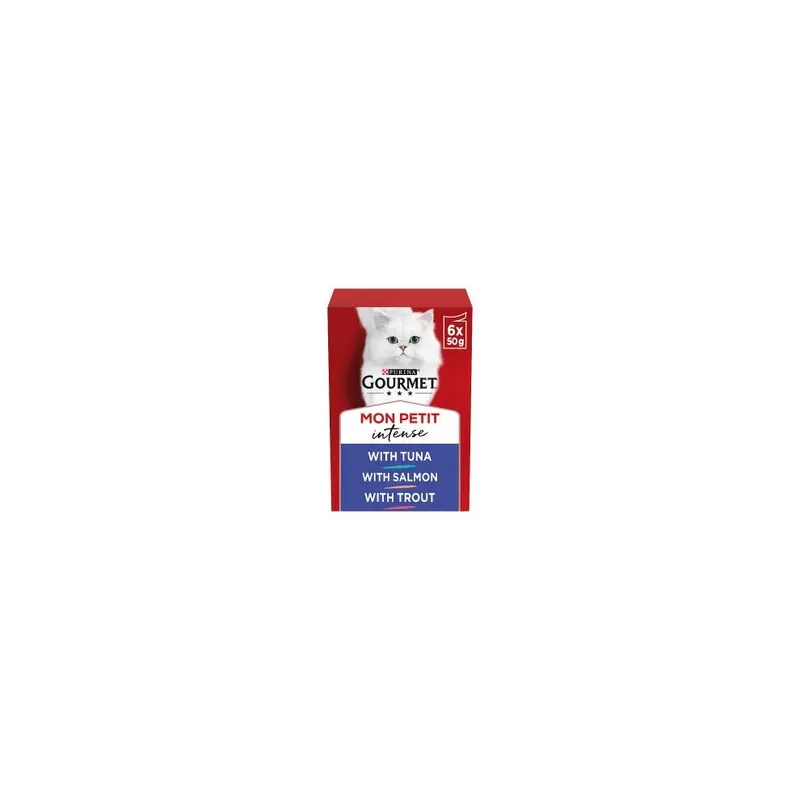 New Gourmet Mon Petit Tuna & Trout X 50G Salmon Size 6