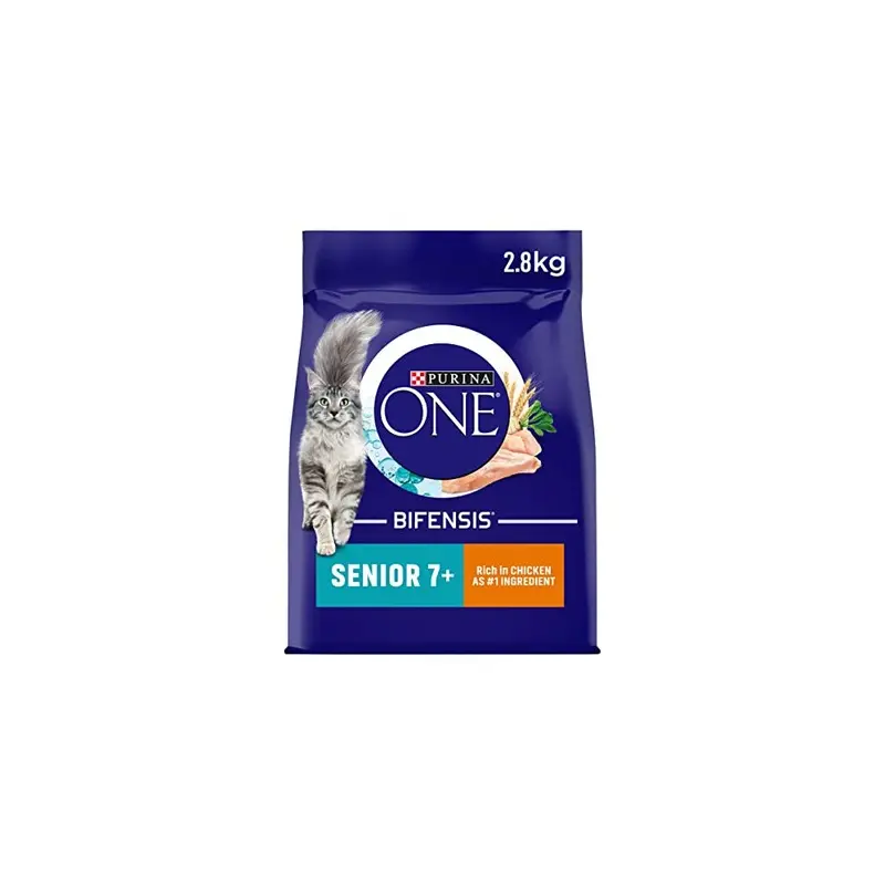 New Purina One 7+ Dry Cat Food Rich In Chicken 2.8Kg, Pack Of 4 Size 7