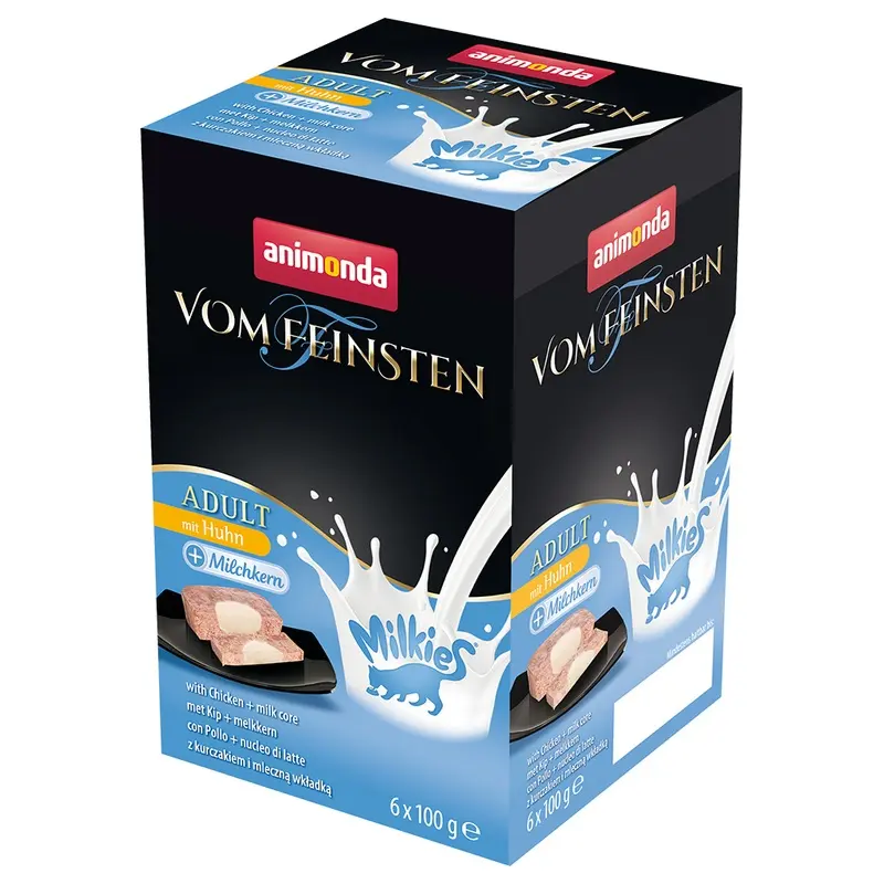 Animonda Vom Feinsten Adult Milkies 6 X 100G - With Chicken & Milk Centre