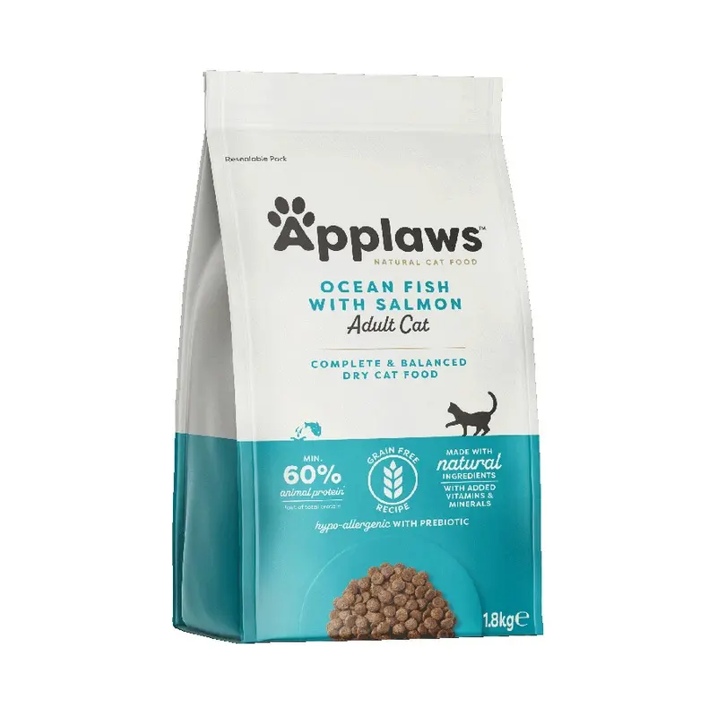 Applaws Complete & Balanced Grain Free Dry Adult Cat Food Fish With Salmon 1.8Kg
