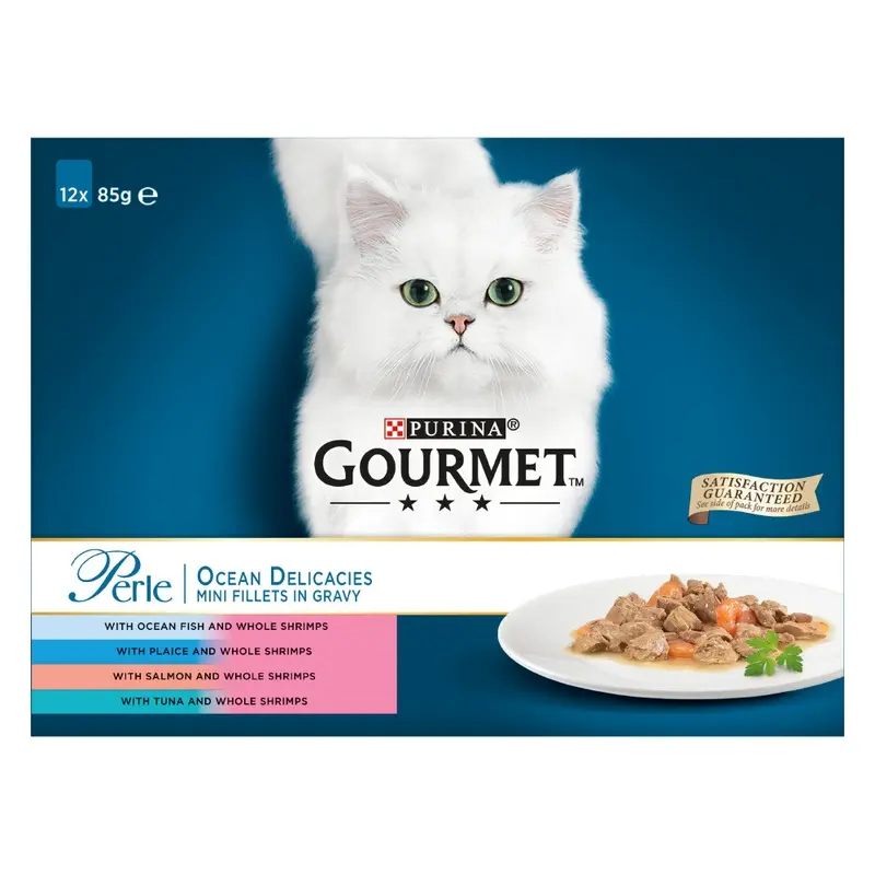 Gourmet Perle Pouches Mixed Pack - Ocean Delicacies In Gravy (12 X 85G)