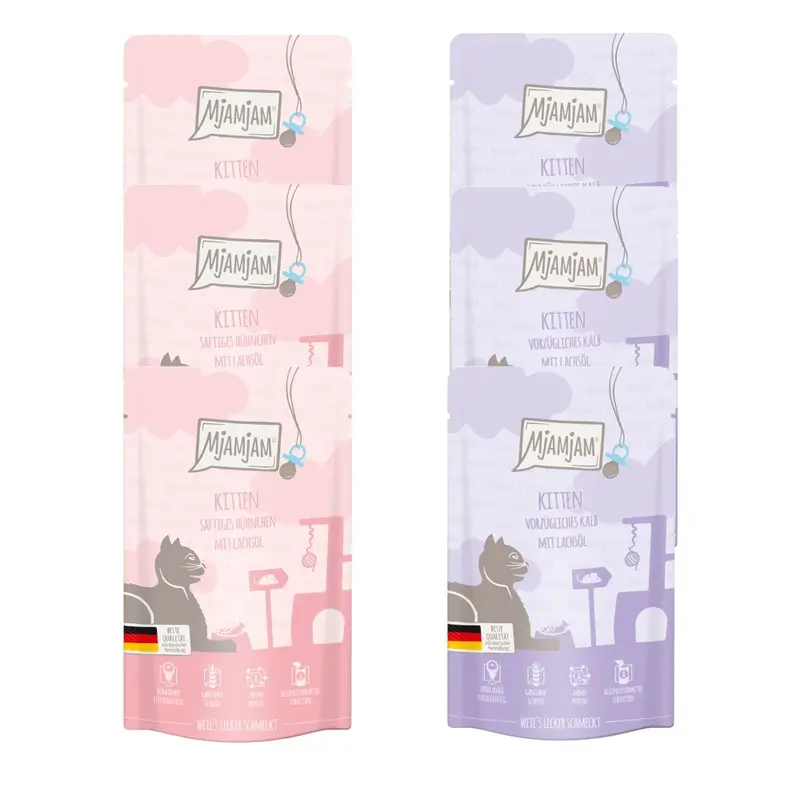 Mjamjam Kitten Mixed Pack 12 X 125G - Mixed Pack (2 Varieties)