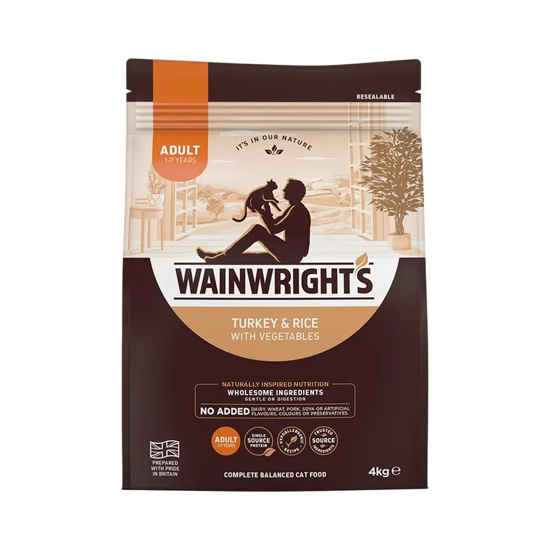 Wainwrights Dry Adult Cat Food Turkey & Rice With Vegetables 4Kg