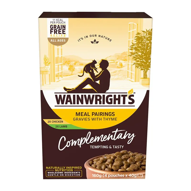 Wainwrights Grain Free Meal Pairings Cat Food Topper Gravy With Thyme 4 X 40G