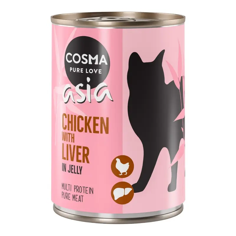 Cosma Asia In Jelly 6 X 400G - Chicken With Chicken Liver