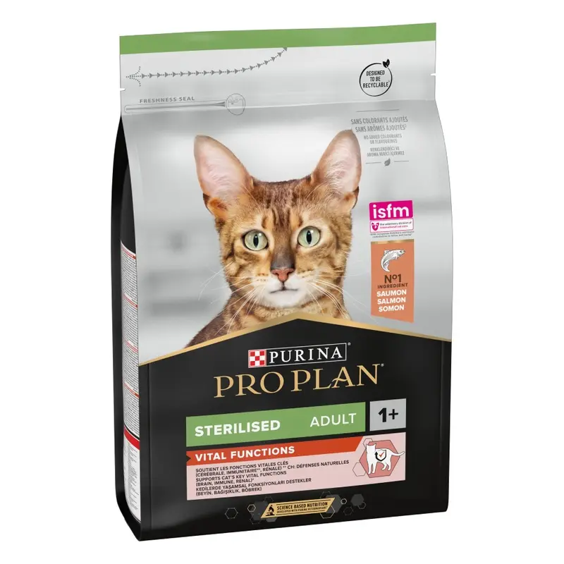 Pro Plan Purina Adult 1+ Sterilised Vital Function - Salmon - 3Kg
